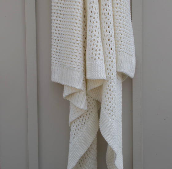 Chunky Knot Throw - Ivory