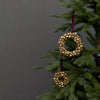 Jingle Bell Wreath Ornament - Gold