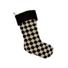 Check Weave Stocking - Black