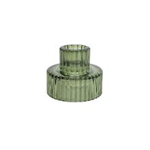  Green Glass Candle Holder