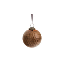  Hammered Copper Glass Ornament