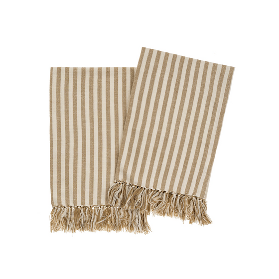 Bengal Stripe Hamman Hand Towel - Warm Sand