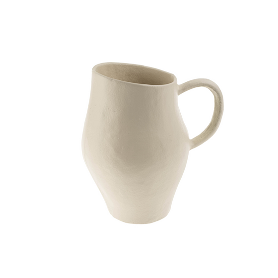 Kairos Pitcher Vase - Cream