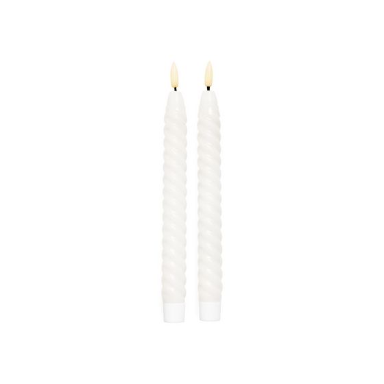 Twisted Tapered Candles - S/2