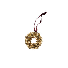  Jingle Bell Wreath Ornament - Gold