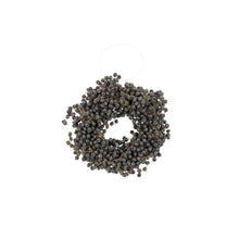  Beaded Berry Wreath - Charcoal