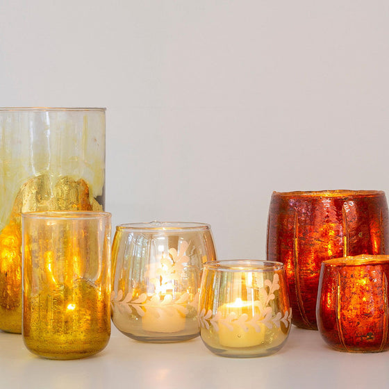 Rust Filtered Light Votive