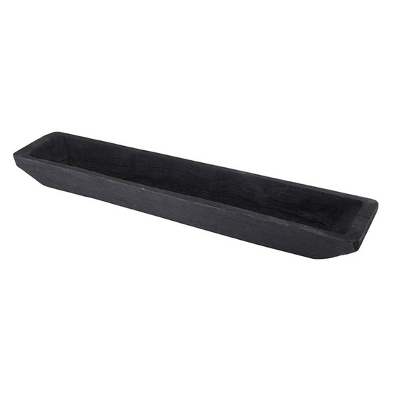 Paulownia Rectangle Tray - Black