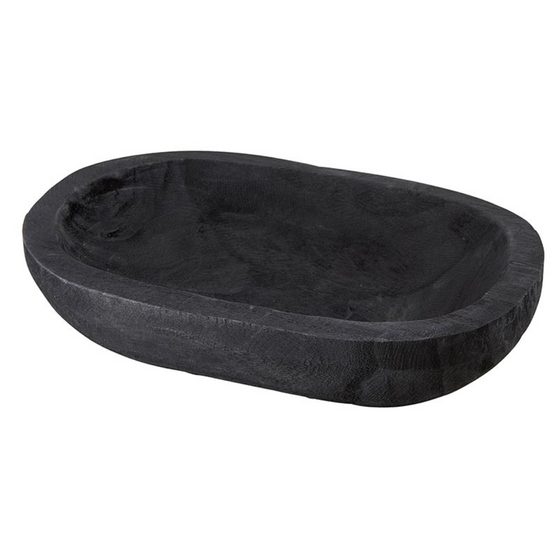 Paulownia Dough Bowl - Black